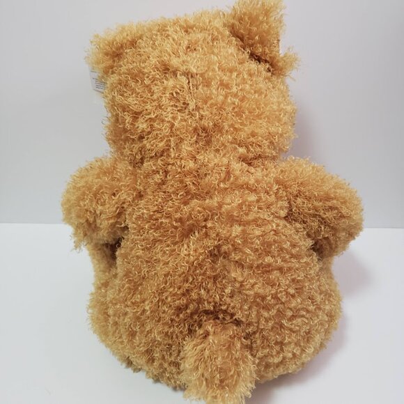 Walmart Happy Valentine's Bear Plush Stuffed Animal Brown Curly Fur Big Red Nose - Picture 4 of 9